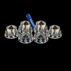 Chrome Truck Wheel Hubcap Set – Classic Cone & Spiked Custom Design