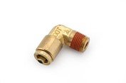 Brass 1/4 PTC - 3/8 Male NPT Rigid 90 , PTC-DOT-69X4X6
